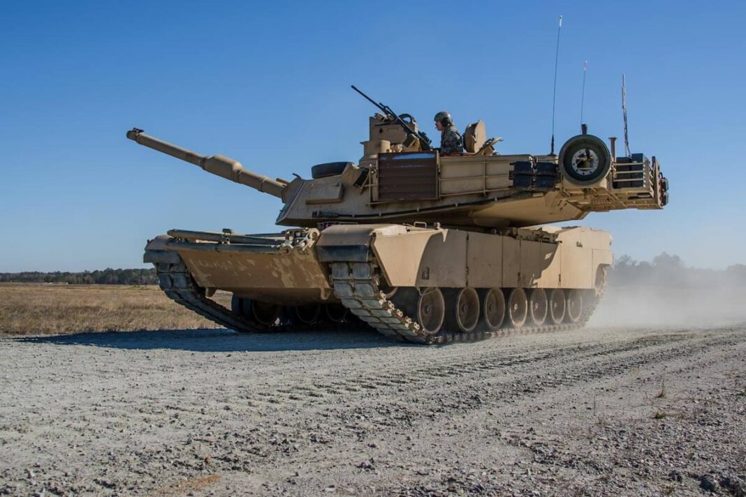 Abrams battle tanks
